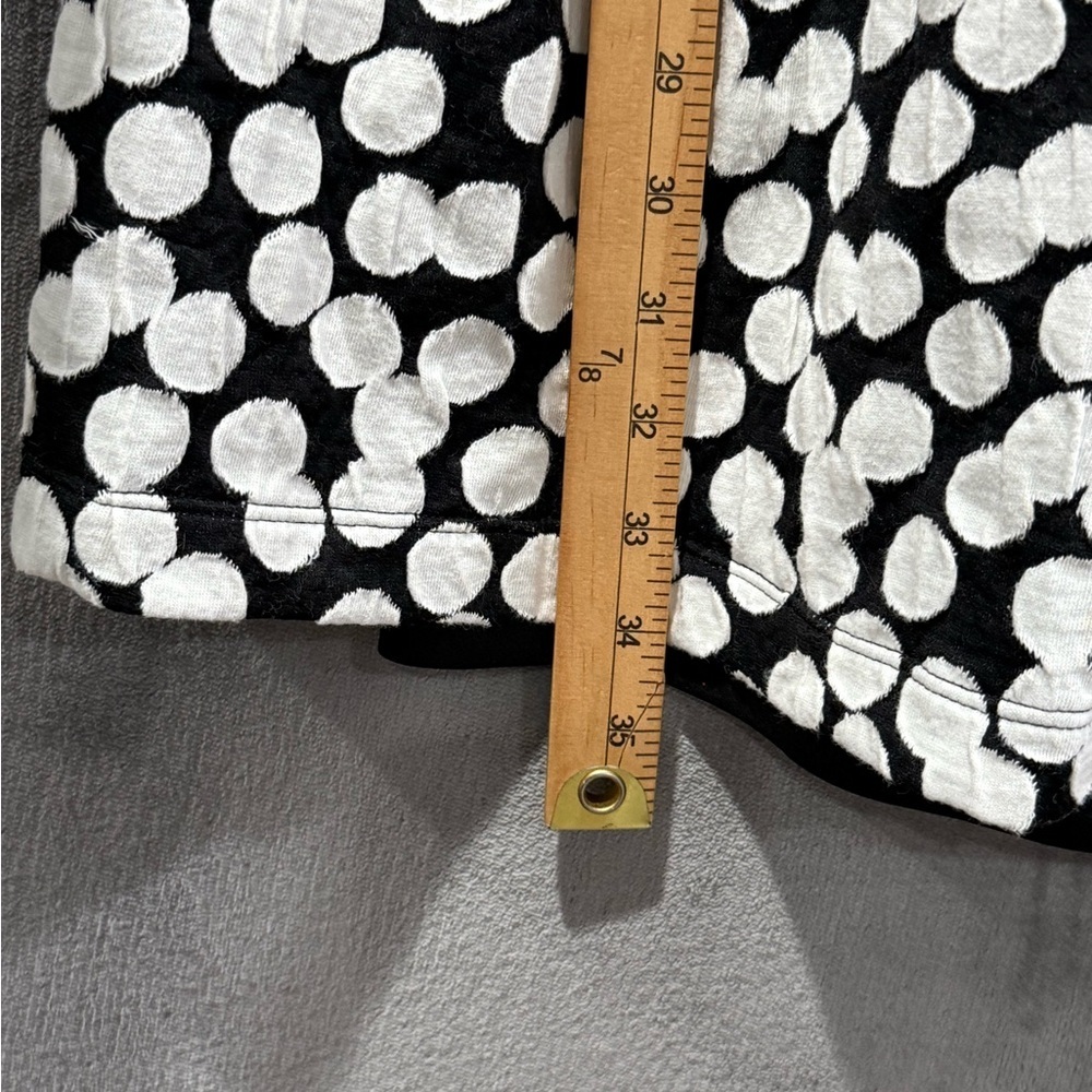 Betsy Johnson Black White Polka Dot 3/4 Sleeve Above Knee Dress Pockets Size 10 - Picture 6 of 13